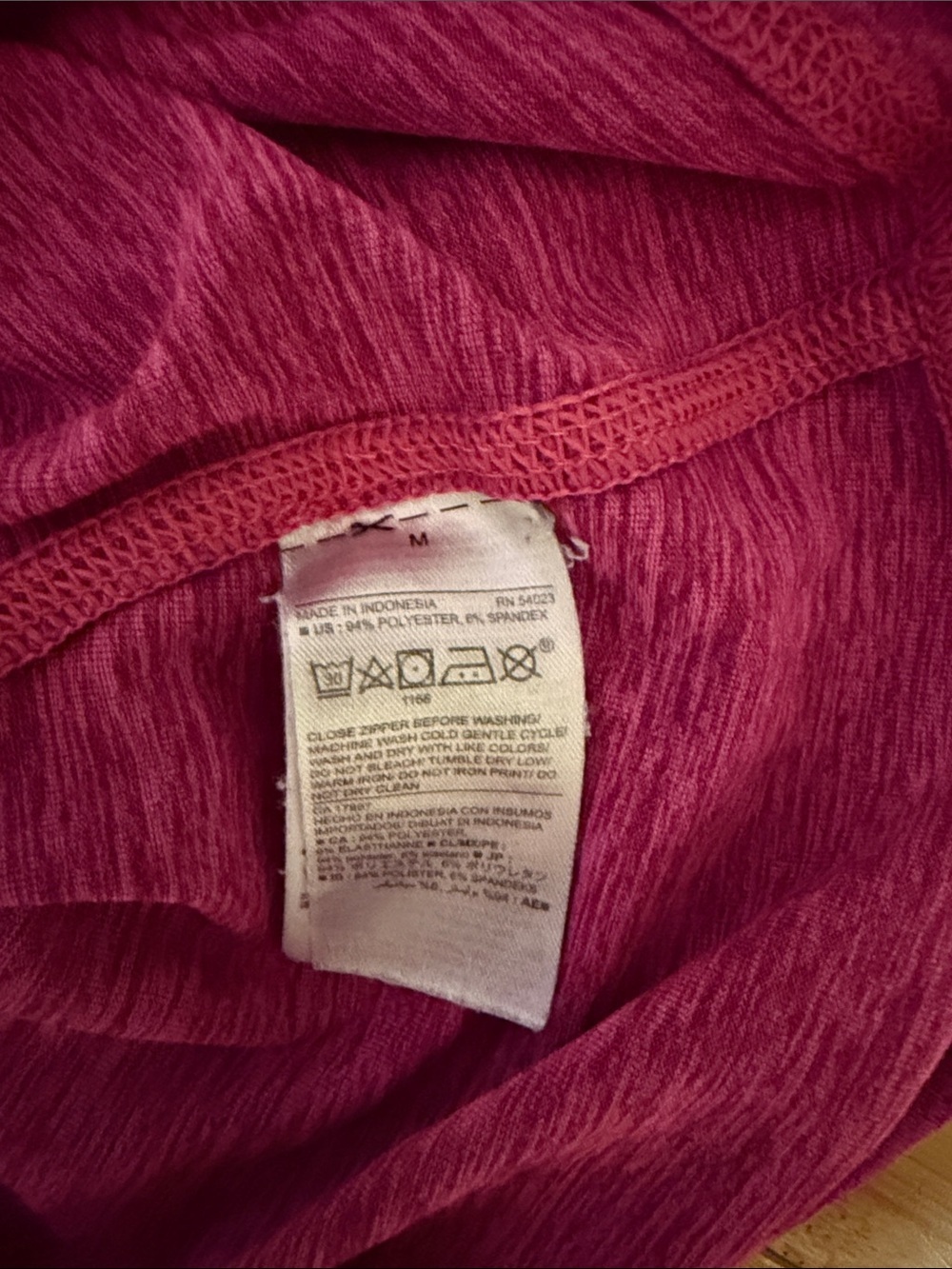 Old Navy Hot Pink Heather Quarter-Zip Long Sleeve Top - Picture 3 of 3